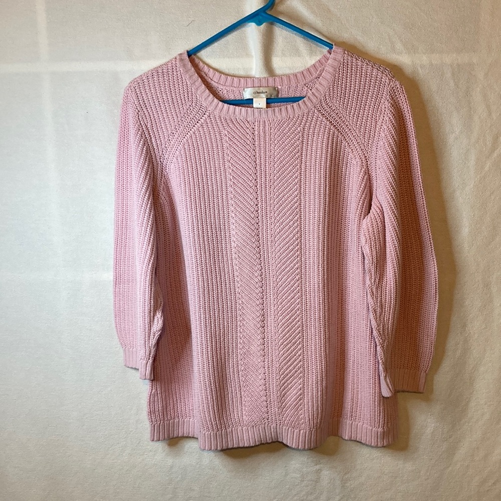 CJ BANKS XL pastel pink sweater